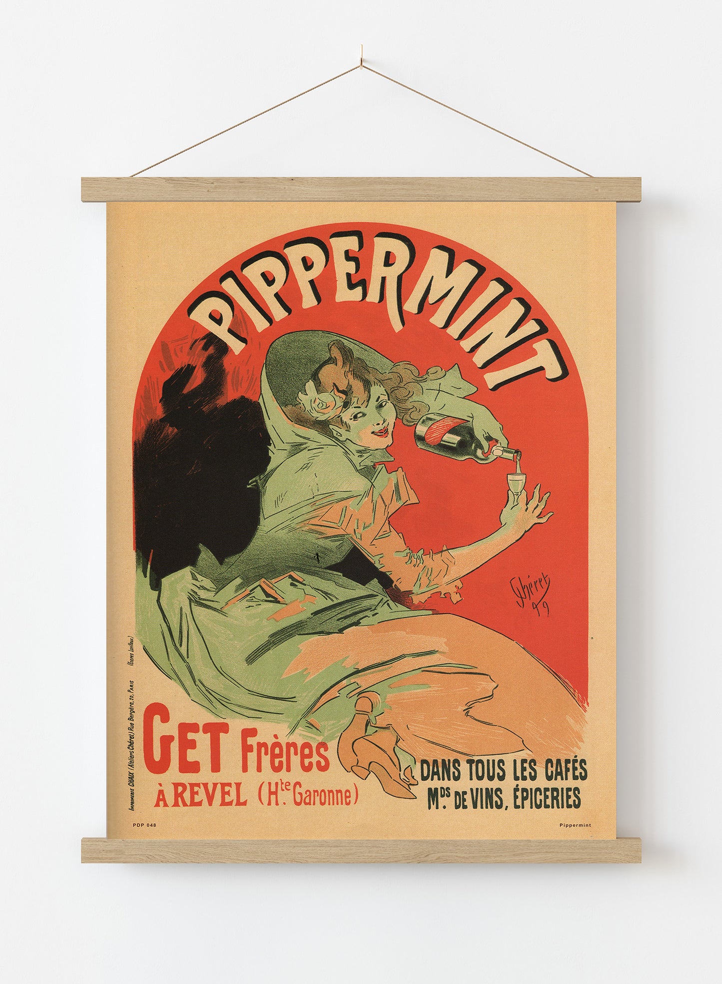 Art nouveau Poster Art Print Pippermint Poster Art Print Vintage Poster Wall Art Print 30x40cm Hanger