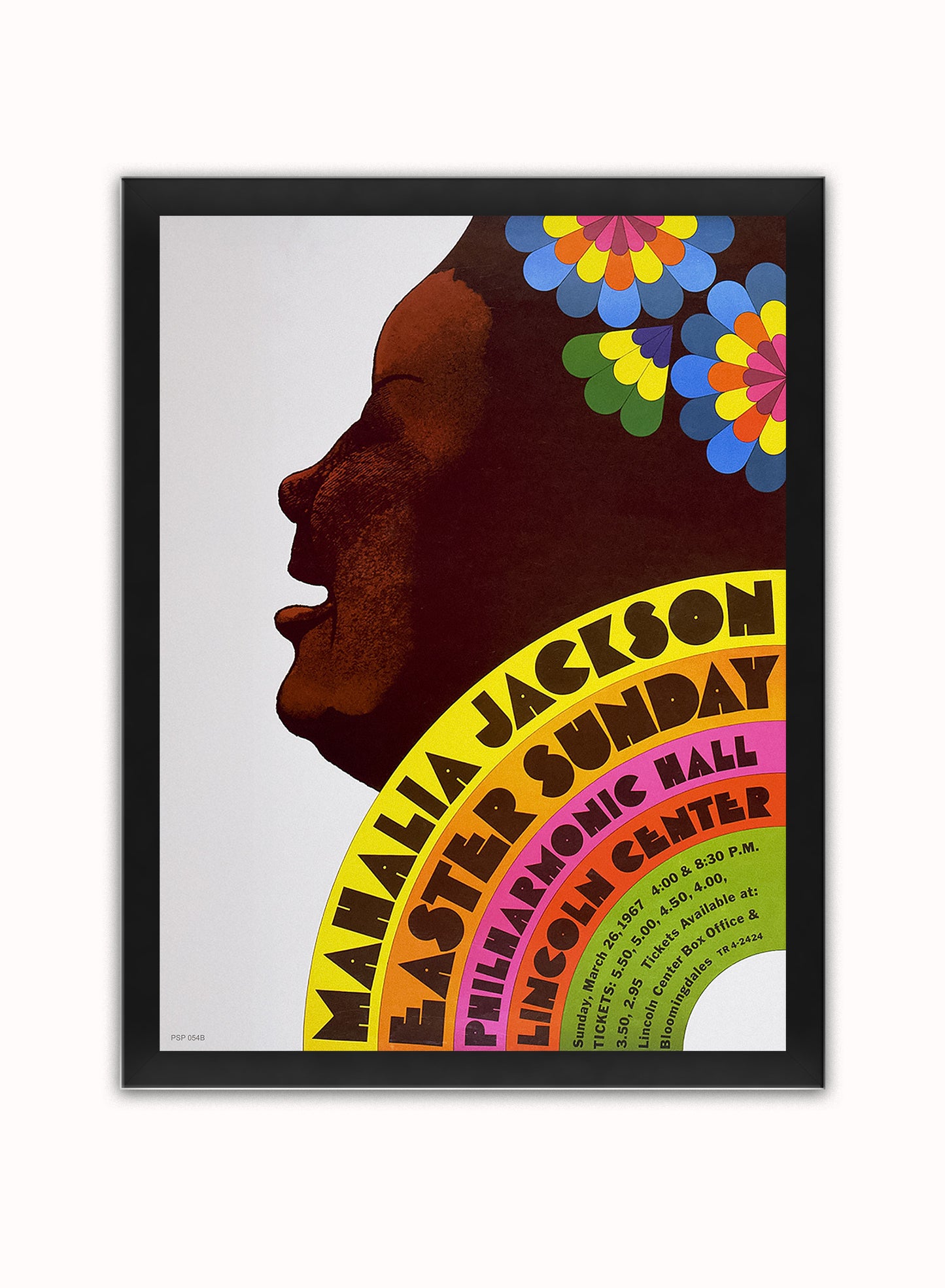 Mahalia Jackson Concert Poster Advertisement Poster Art Print 30x40m Vintage Poster Wall Art Print Black Frame