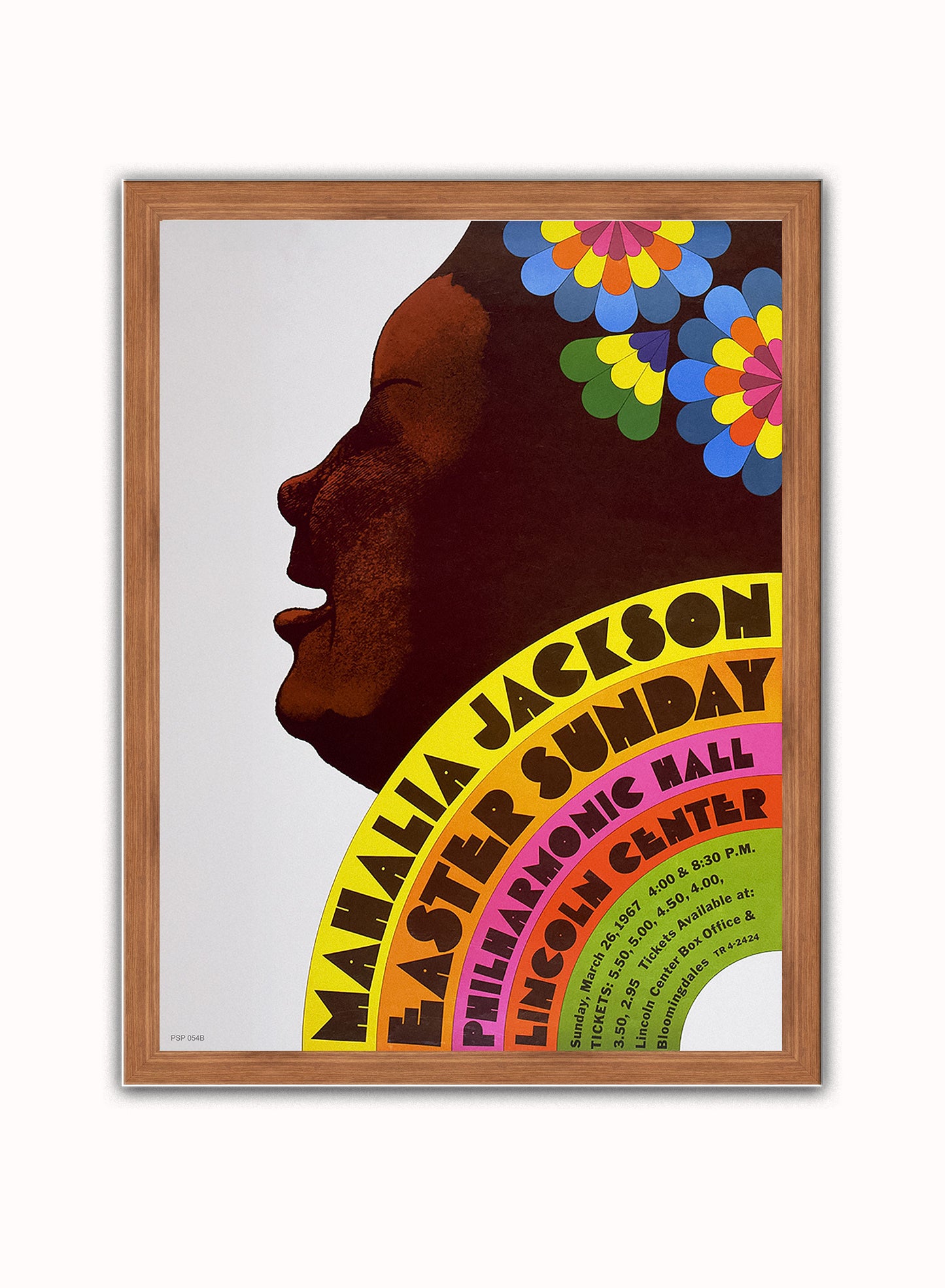 Mahalia Jackson Concert Poster Advertisement Poster Art Print 30x40m Vintage Poster Wall Art Print Dark Wood