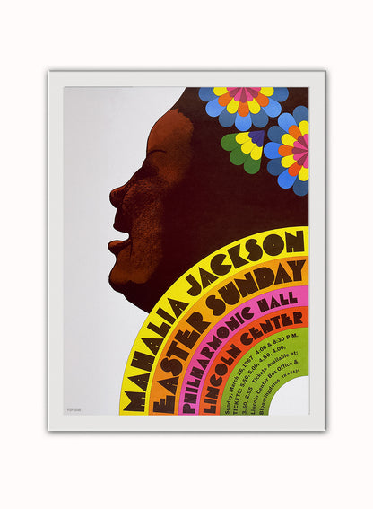 Mahalia Jackson Concert Poster Advertisement Poster Art Print 30x40m Vintage Poster Wall Art Print White Frame