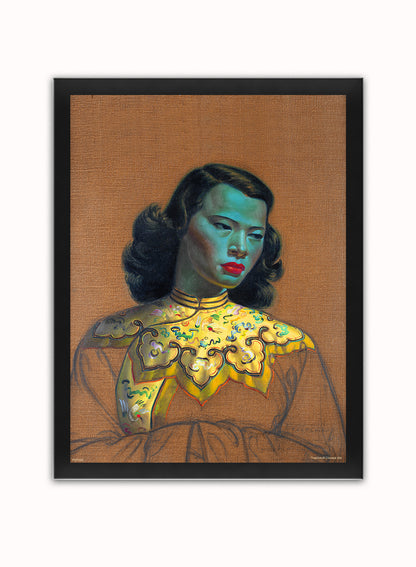 Vladimir Tretchikoff Chiniese Girl Art Print Poster Vintage Poster Wall Art Print 30x40cm Black Frame
