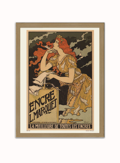 Art nouveau Poster Art Print by Grassetl' Marquet Poster Art Print Print – Grassetl' Marquet Poster Art Print Vintage Poster Wall Art 30x40cm Light Wood