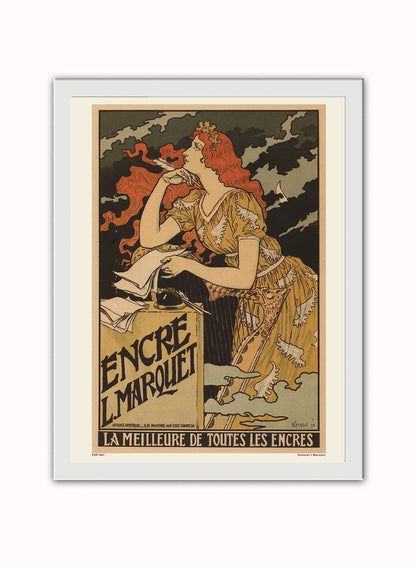 Art nouveau Poster Art Print by Grassetl' Marquet Poster Art Print Print – Grassetl' Marquet Poster Art Print Vintage Poster Wall Art 30x40cm White Frame