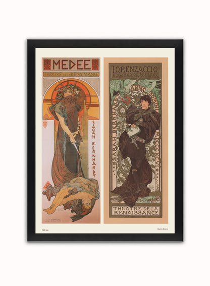Art nouveau Poster Art Print by Alphonse Mucha Medee Poster Art Print Print – Alphonse Mucha Medee Poster Art Print Vintage Poster Wall Art 30x40cm Black Frame