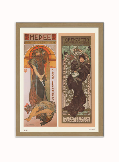 Art nouveau Poster Art Print by Alphonse Mucha Medee Poster Art Print Print – Alphonse Mucha Medee Poster Art Print Vintage Poster Wall Art 30x40cm Light Wood