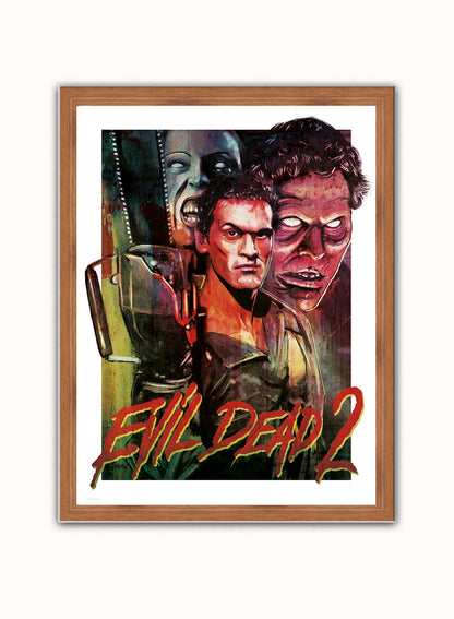 Evil Dead 2 Poster Art Print Vintage Poster Wall Art Print 30x40cm Dark Wood