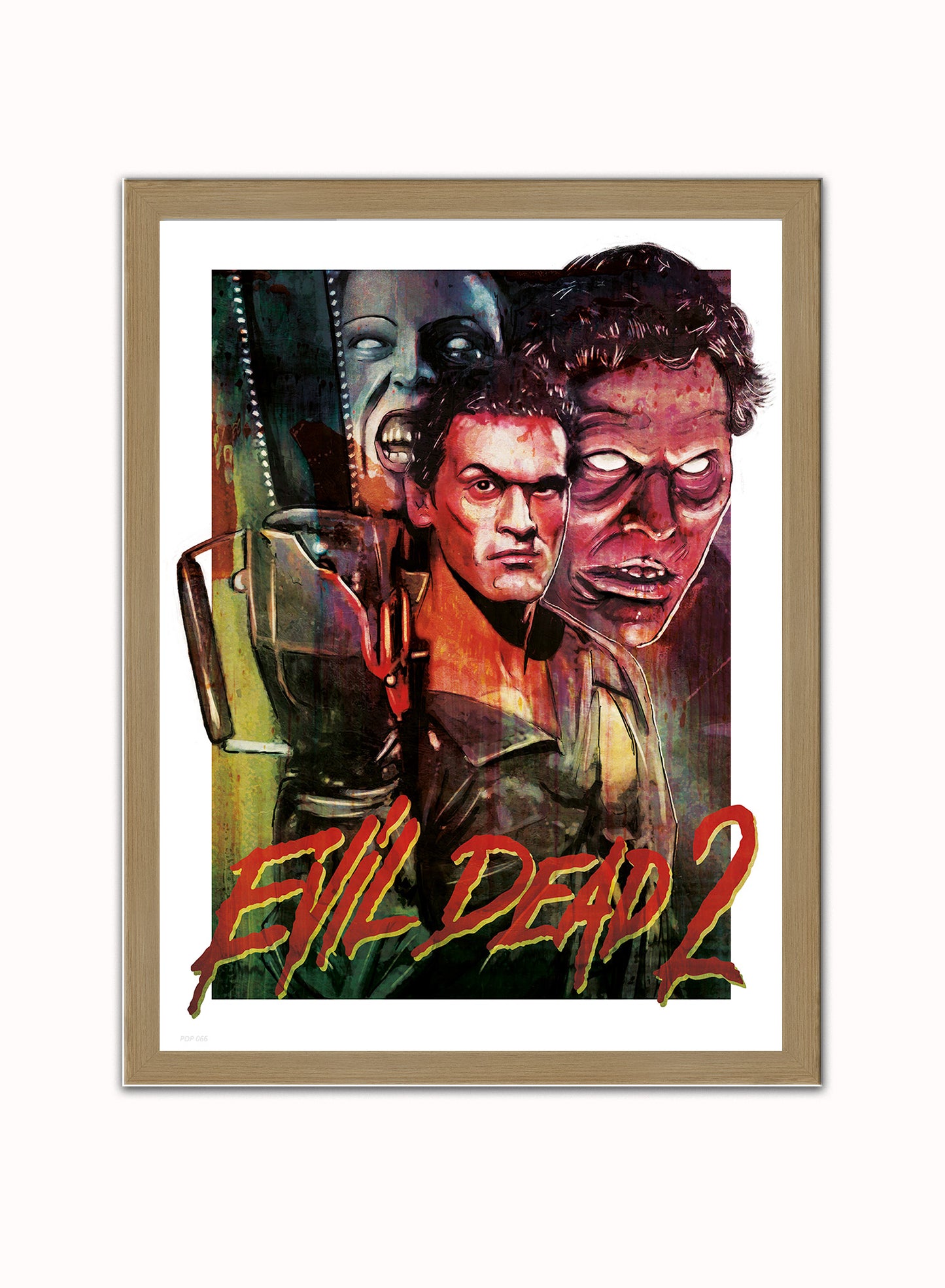 Evil Dead 2 Poster Art Print Vintage Poster Wall Art Print 30x40cm Light Wood