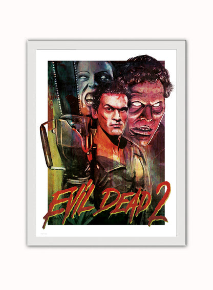 Evil Dead 2 Poster Art Print Vintage Poster Wall Art Print 30x40cm White Frame