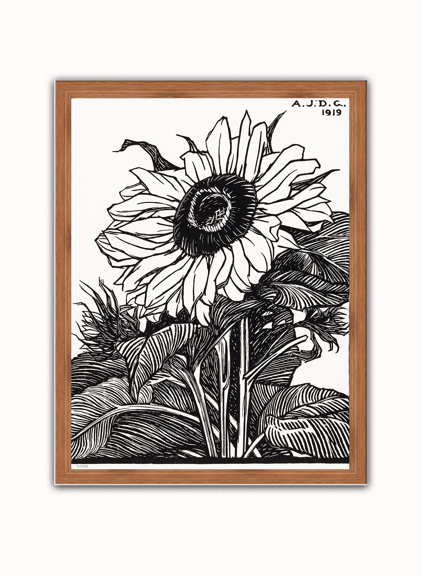 Botanical Art Print Print – Julie de Graag Botanical Wall Art 30x40cm Dark Wood