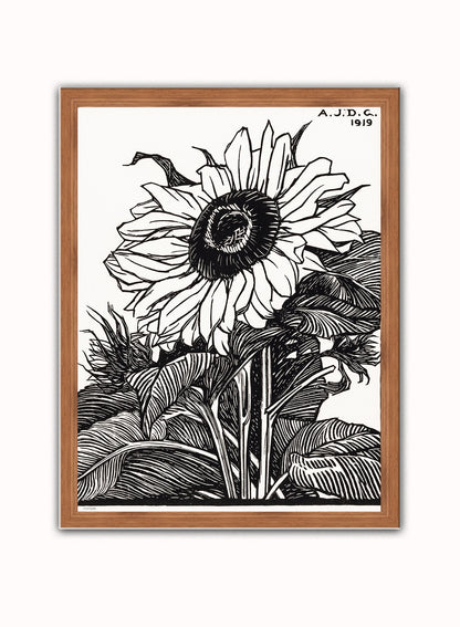 Botanical Art Print Print – Julie de Graag Botanical Wall Art 30x40cm Dark Wood