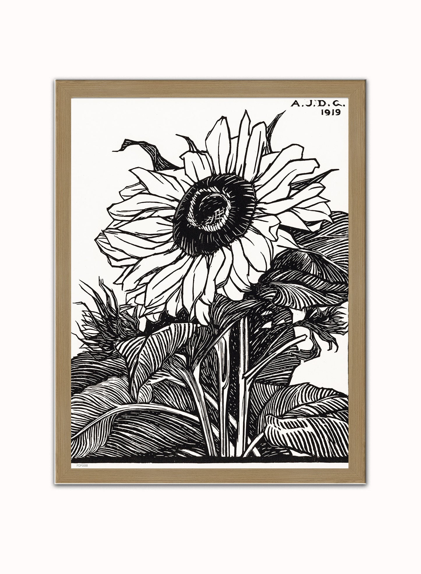 Botanical Art Print Print – Julie de Graag Botanical Wall Art 30x40cm Light Wood