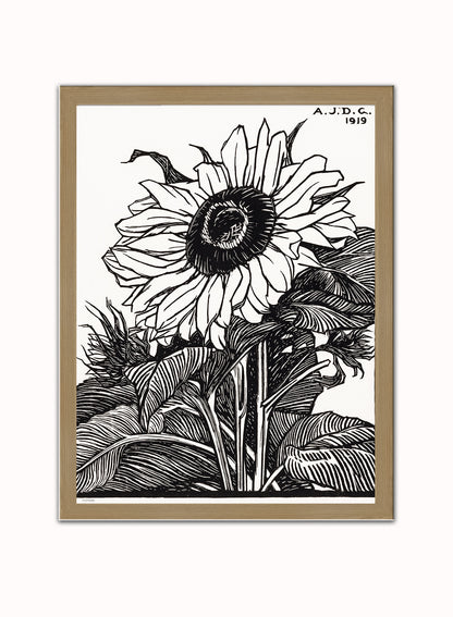 Botanical Art Print Print – Julie de Graag Botanical Wall Art 30x40cm Light Wood