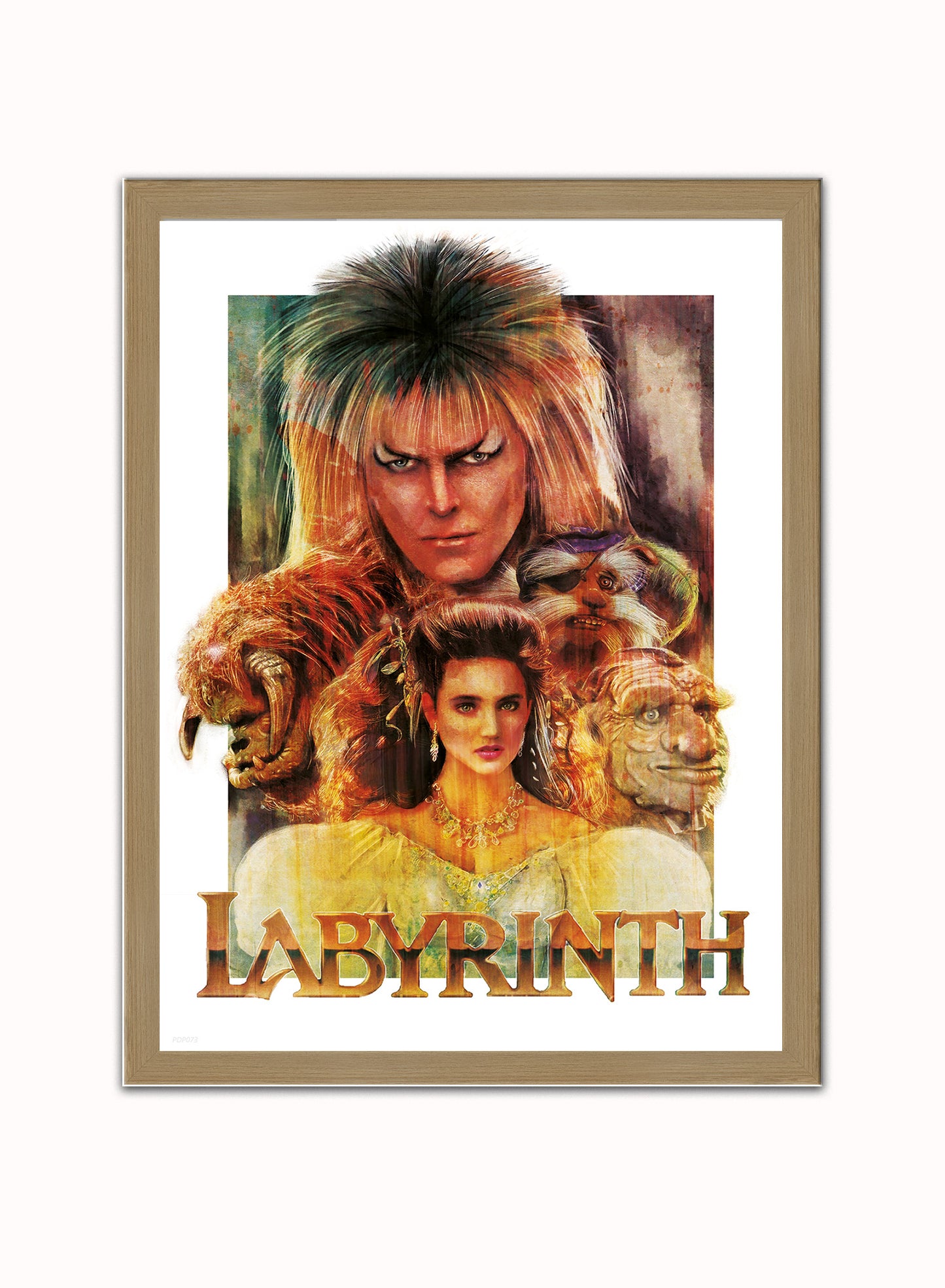 Labyrinth Poster Art Print Vintage Poster Wall Art Print 30x40cm Light Wood