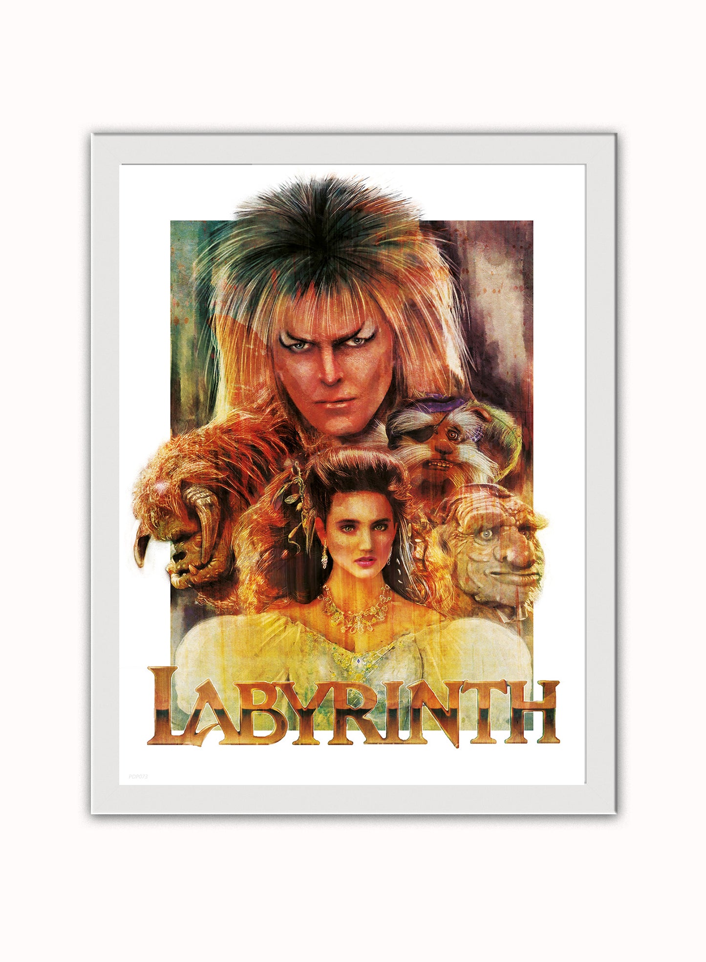 Labyrinth Poster Art Print Vintage Poster Wall Art Print 30x40cm White Frame