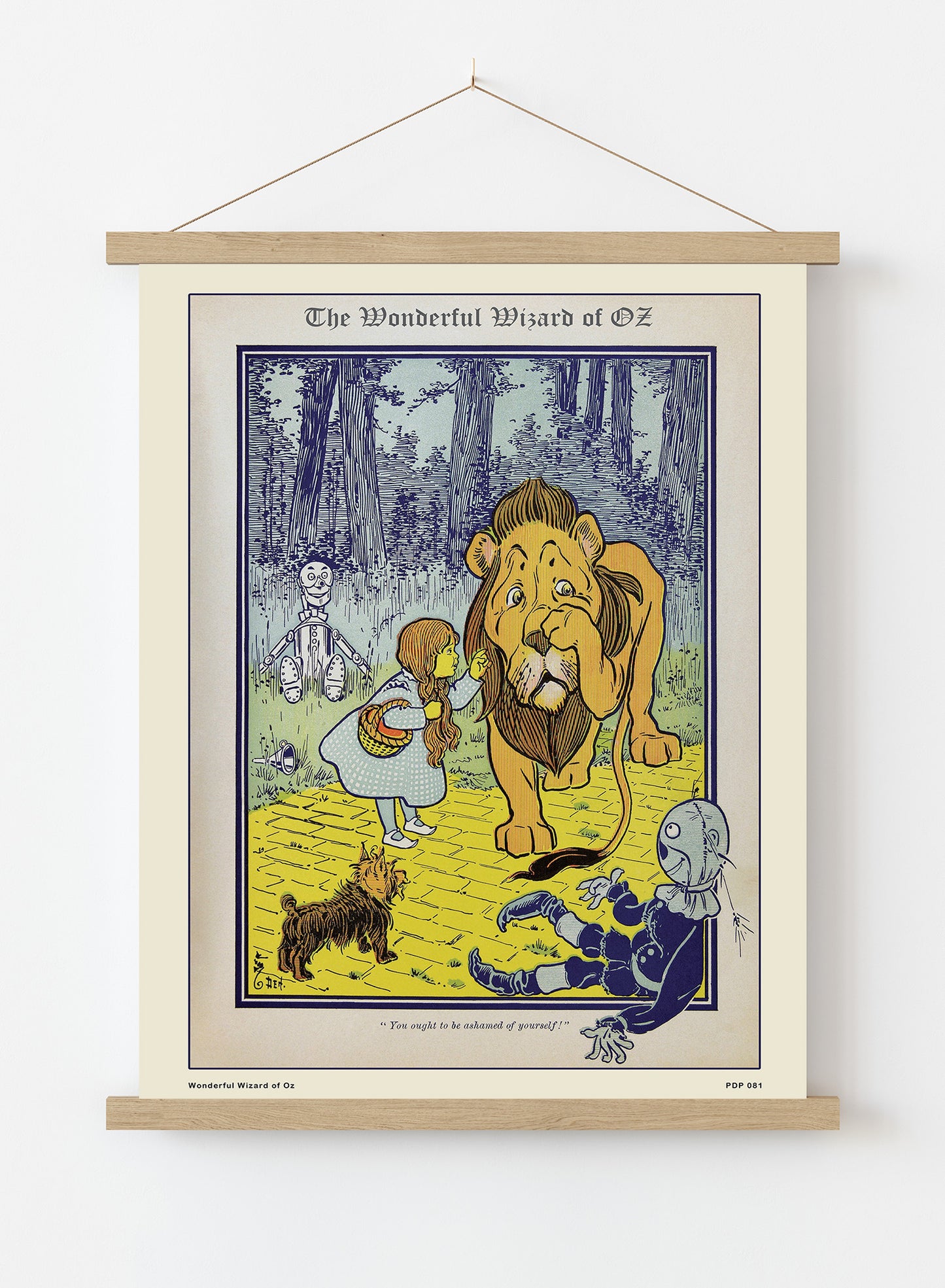 Wonderful Wizard of Oz book cover Vintage Poster Wall Art Print 30x40cm Hanger