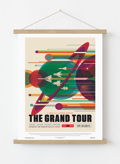 The Grand Tour Nasa Space exploration Vintage Poster Wall Art Print 30x40cm Hanger
