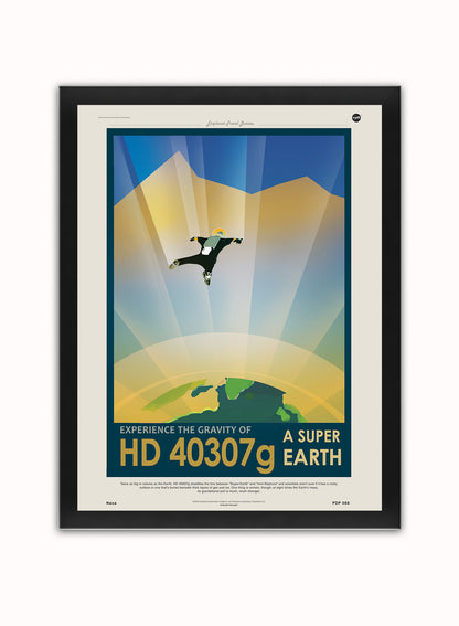 HD40307g Super Earth Nasa Space exploration Vintage Poster Wall Art Print 30x40cm Black Frame