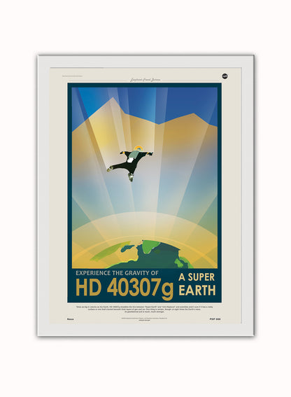 HD40307g Super Earth Nasa Space exploration Vintage Poster Wall Art Print 30x40cm White Frame