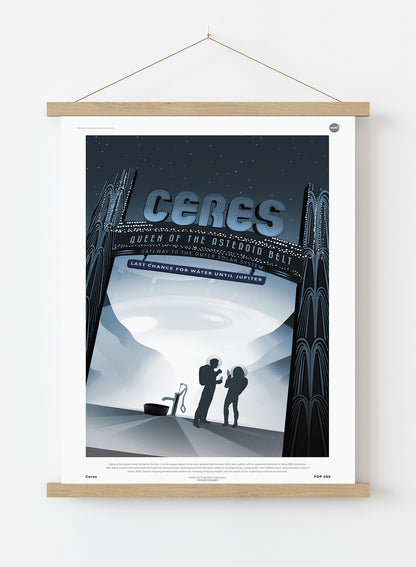 Ceres Nasa Space exploration Vintage Poster Wall Art Print 30x40cm Hanger