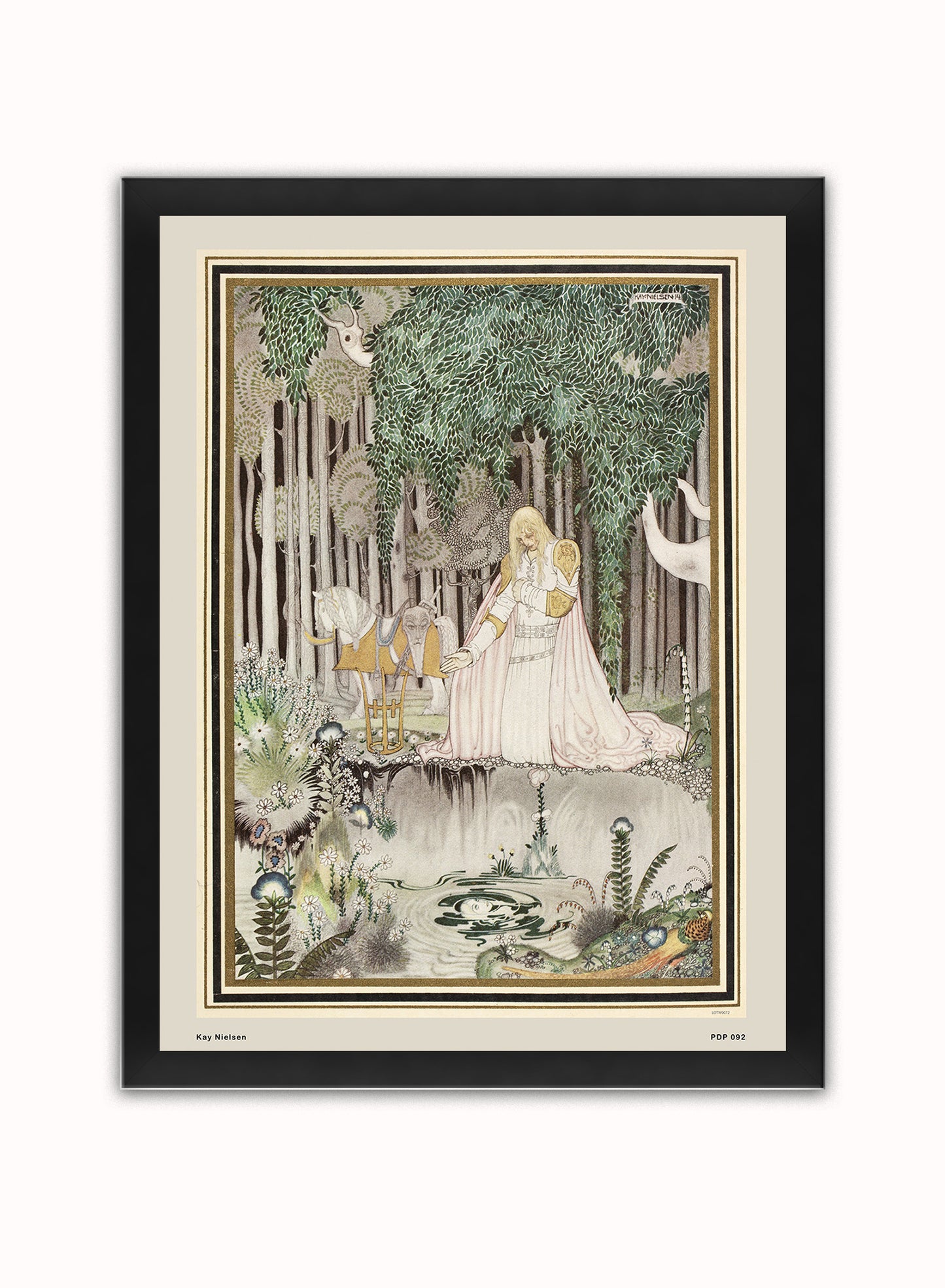 Kay Nielsen The Lassie and the Godmother Vintage Poster Wall Art Print 30x40cm Black Frame