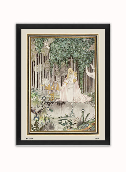 Kay Nielsen The Lassie and the Godmother Vintage Poster Wall Art Print 30x40cm Black Frame