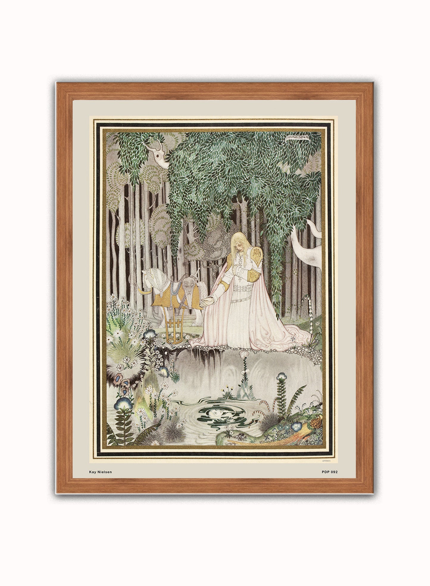 Kay Nielsen The Lassie and the Godmother Vintage Poster Wall Art Print 30x40cm Dark Wood