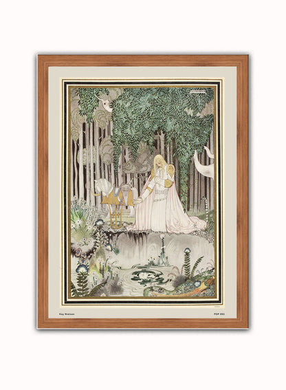 Kay Nielsen The Lassie and the Godmother Vintage Poster Wall Art Print 30x40cm Dark Wood