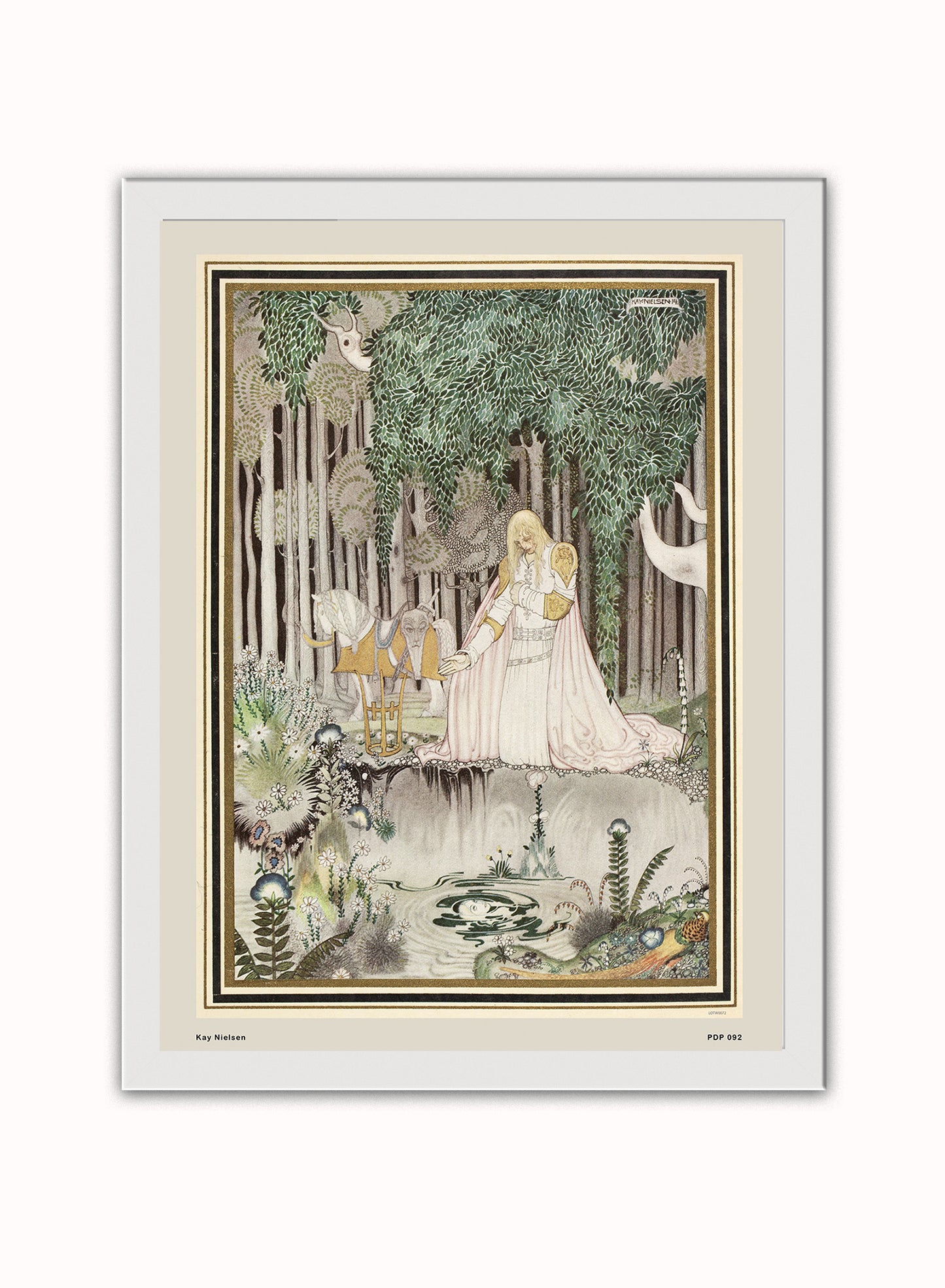 Kay Nielsen The Lassie and the Godmother Vintage Poster Wall Art Print 30x40cm White Frame