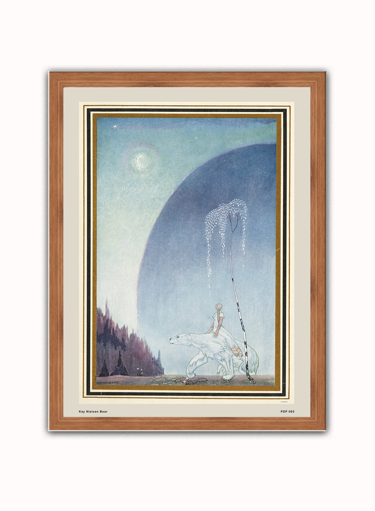 Kay Nielsen East of the Sun West of the moon Fairytale Bear Vintage Poster Wall Art Print 30x40cm Dark Wood