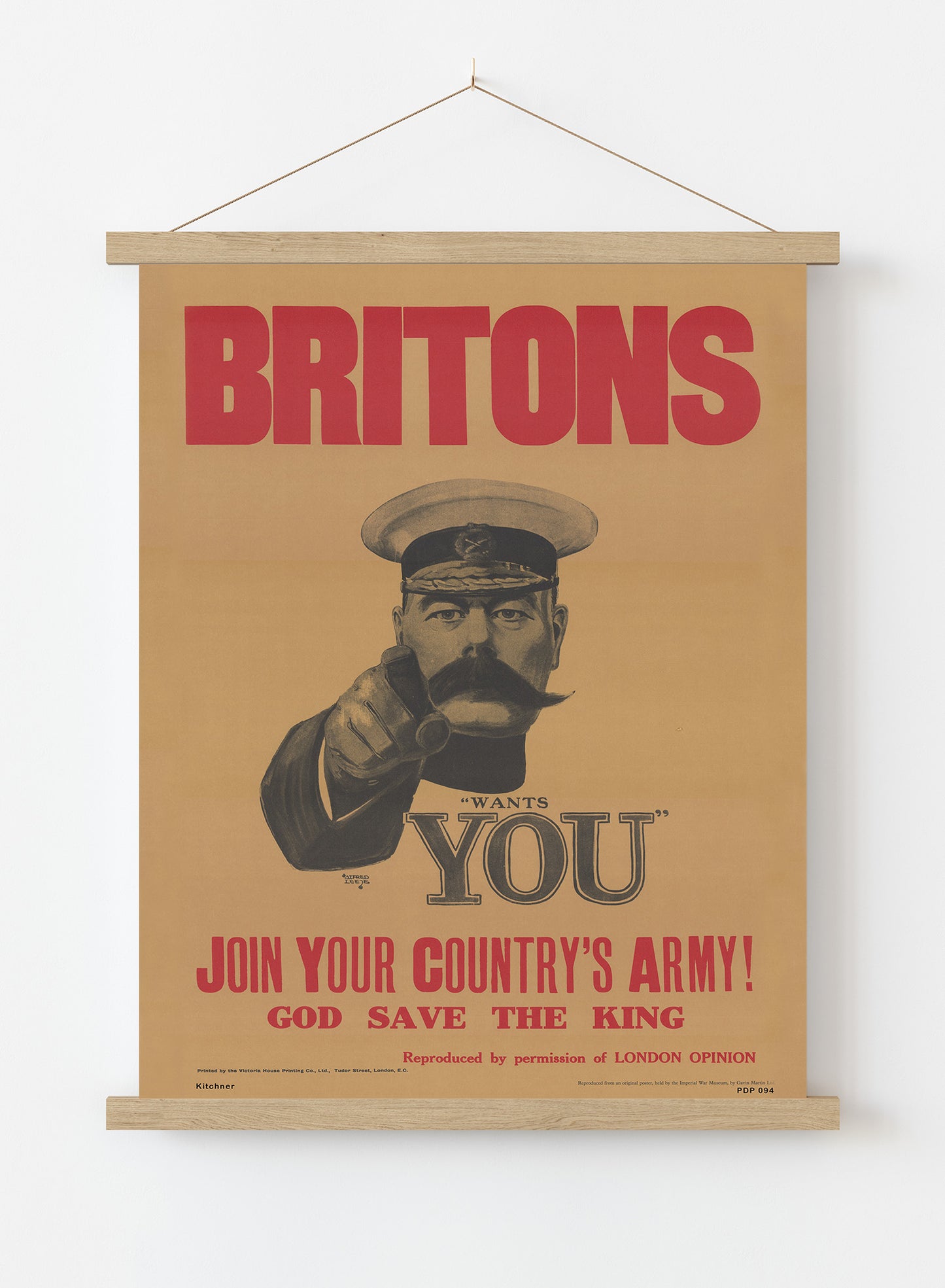Kitchner War propoganda Vintage Poster Wall Art Print 30x40cm Hanger