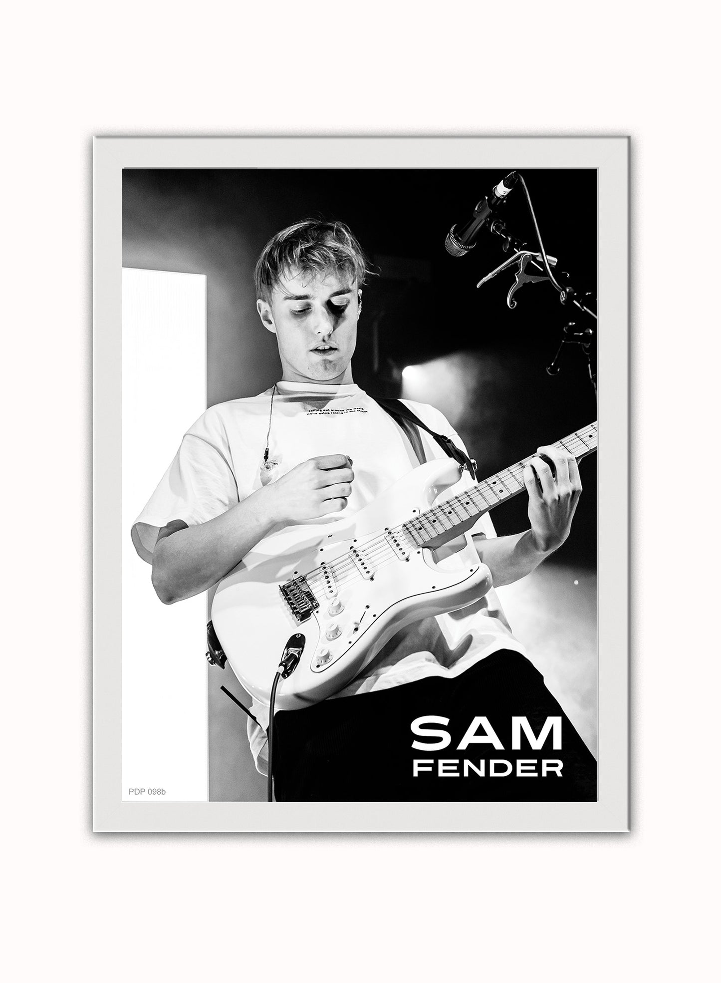 Sam Fender Live Poster Art Print 30x40m Vintage Poster Wall Art Print White Frame