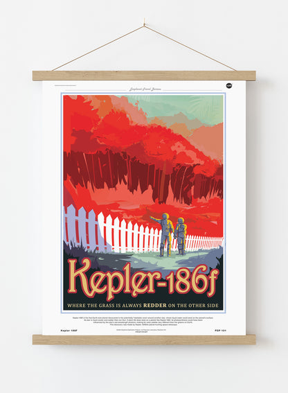 Kepler 186F Nasa Space exploration Vintage Poster Wall Art Print 30x40cm Hanger