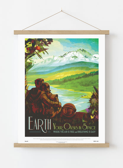 Earth Nasa Space exploration Vintage Poster Wall Art Print 30x40cm Hanger