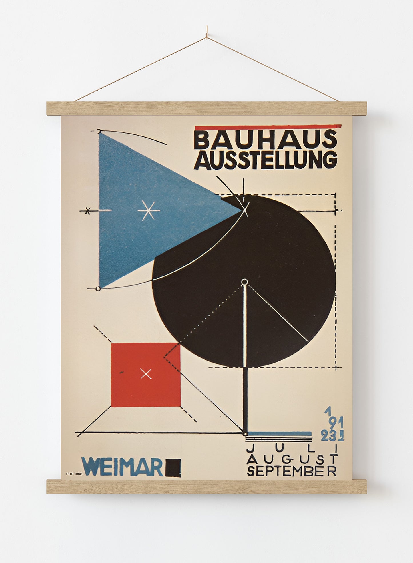 Bauhaus Exhibition Poster 1923 by Joost Schmidt Vintage Poster Print – Joost Schmidt  Vintage Poster Bauhaus Wall Art 30x40cm Hanger