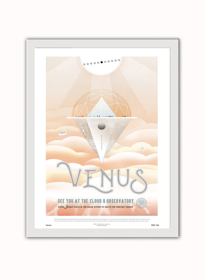 Venus Nasa Space exploration Vintage Poster Wall Art Print 30x40cm White Frame