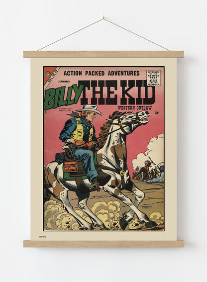 Billy The Kid Comic Poster Art Print Vintage Poster Wall Art Print 30x40cm Hanger