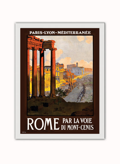 Visit Rome Tourisum Vintage Poster Wall Art Print 30x40cm White Frame