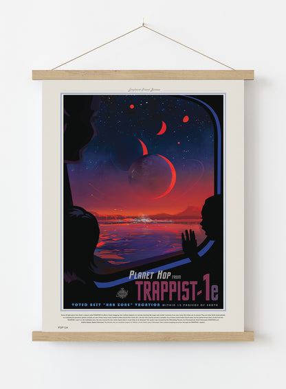 Trappist-1 system  Nasa Space exploration tourist Vintage Poster Wall Art Print 30x40cm Hanger
