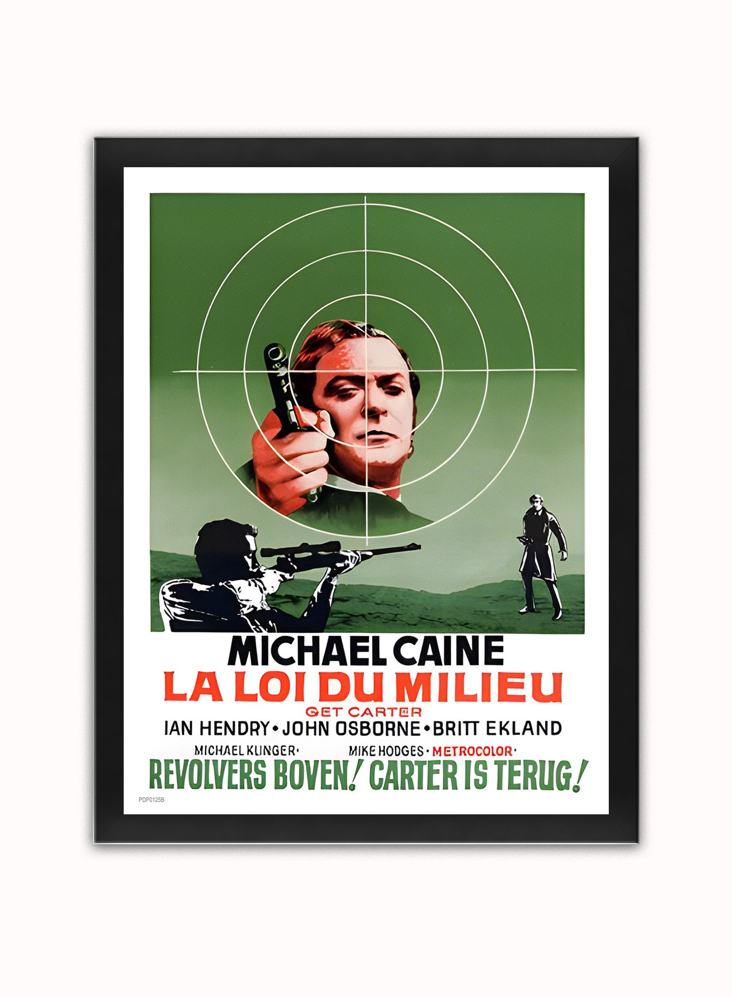 Get Carter Michael Caine Belgian Movie Film Vintage Poster Wall Art Print 30x40cm Black Frame