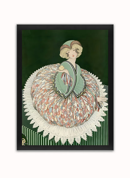 George Wolfe Plank Fashion Vintage Art Wall Art Print 30x40cm Black Frame