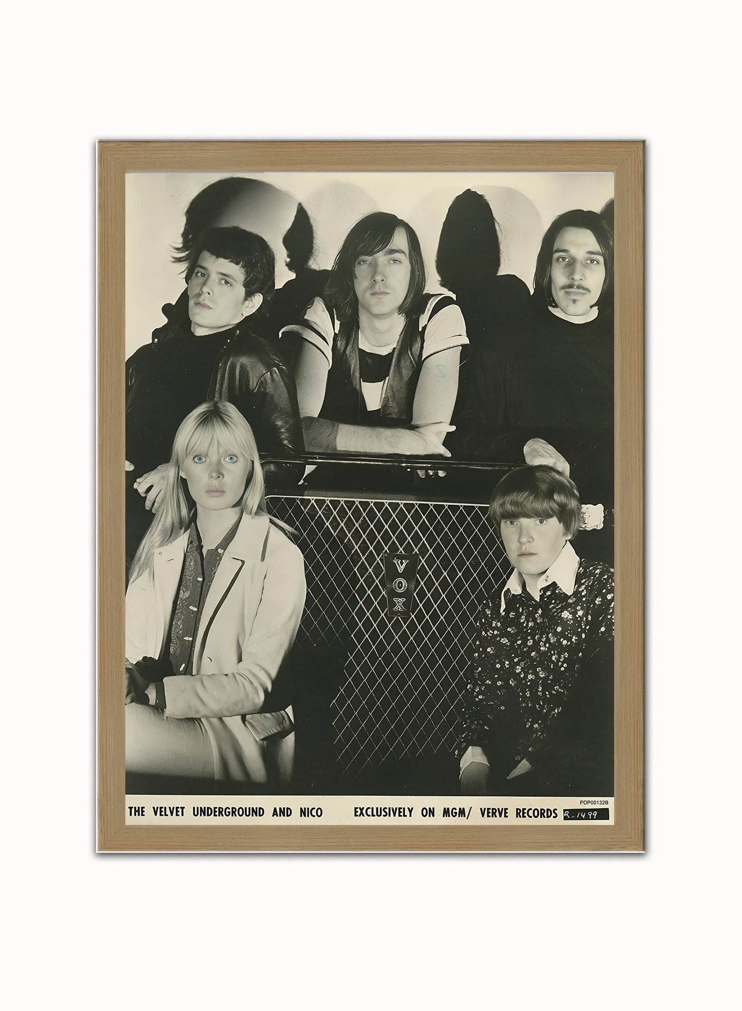 The Velvet Underground and Nico Advertisement Poster Art Print 30x40m Vintage Poster Wall Art Print Light Wood