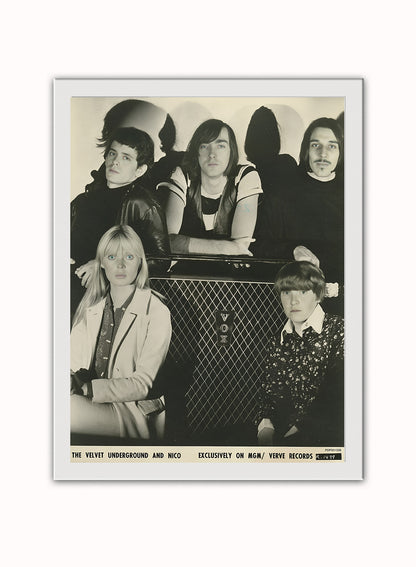 The Velvet Underground and Nico Advertisement Poster Art Print 30x40m Vintage Poster Wall Art Print White Frame
