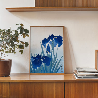 Iris Flowers by Ohara Koson Japenese Poster Art Print 30x40cm