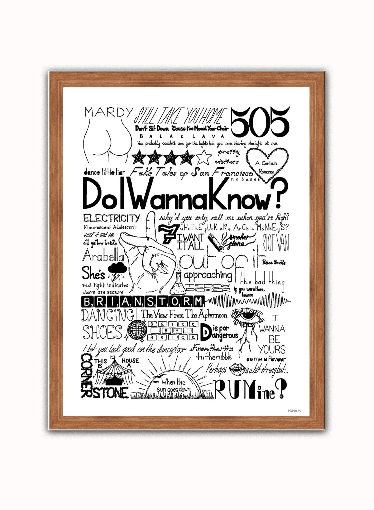 Arctic Monkeys Lyrics Art Print