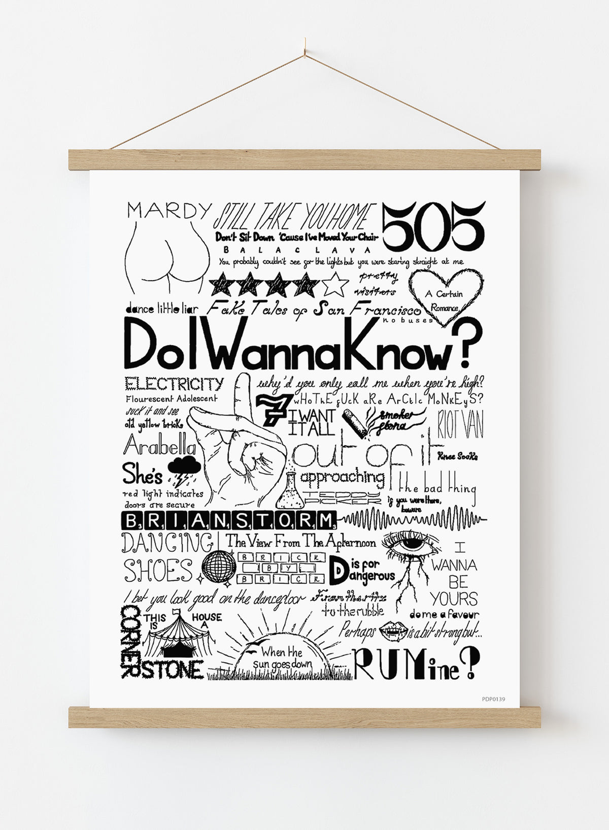 Arctic Monkeys Lyrics Art Print