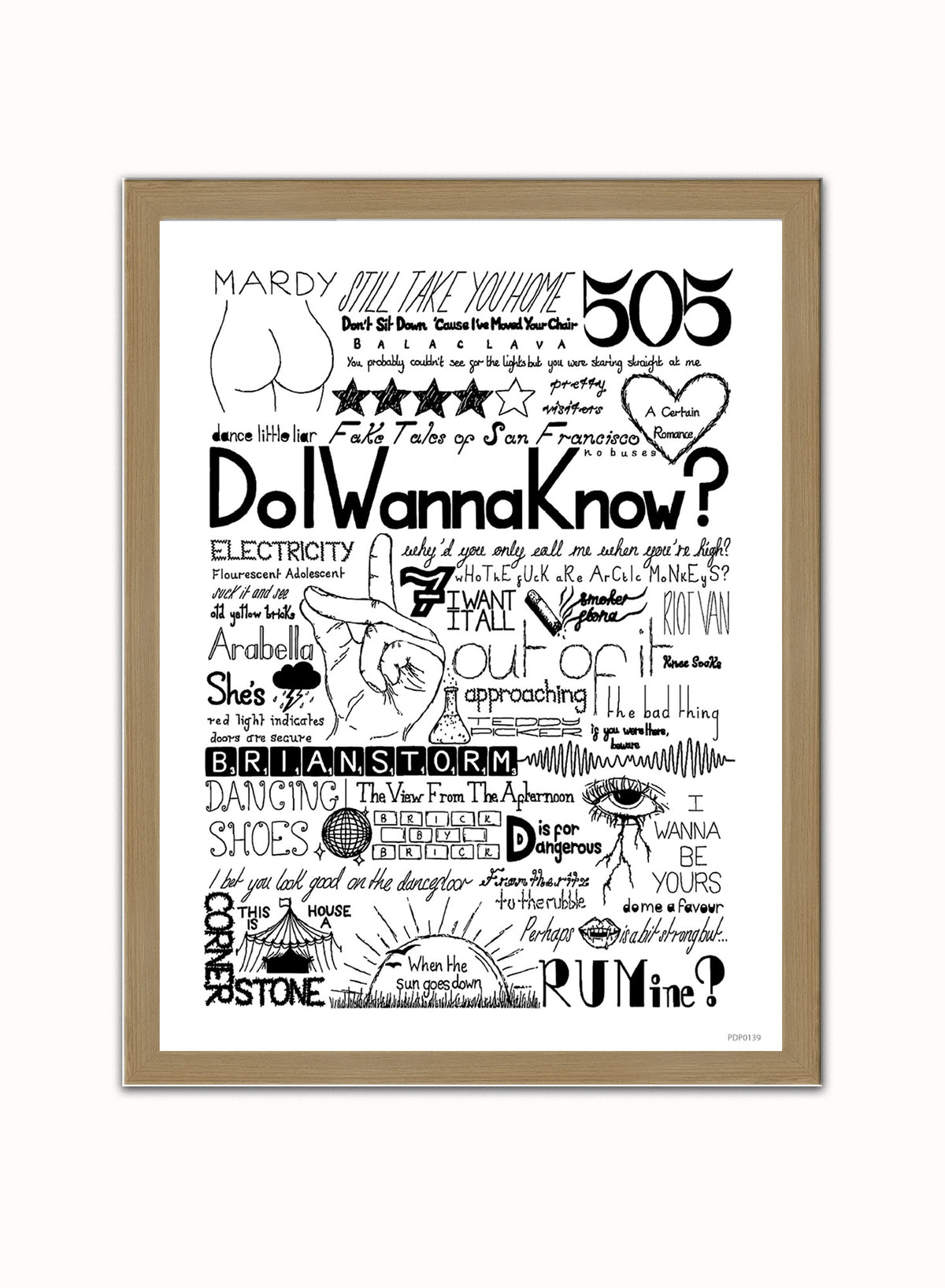 Arctic Monkeys Lyrics Art Print