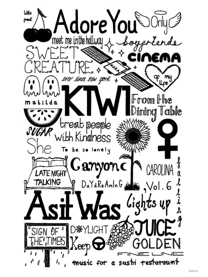 Harry Styles Lyrics Art Print