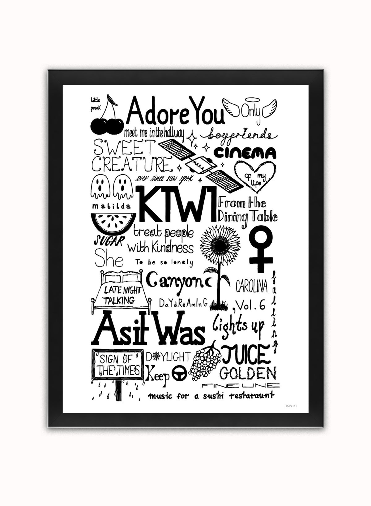 Harry Styles Lyrics Art Print