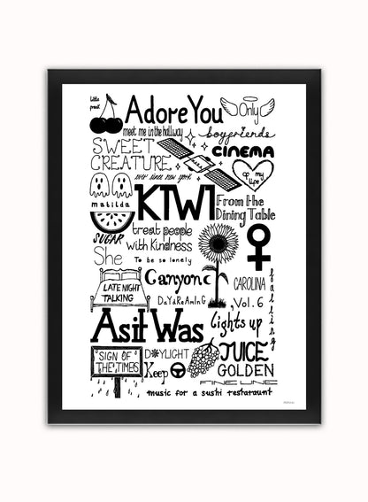 Harry Styles Lyrics Art Print
