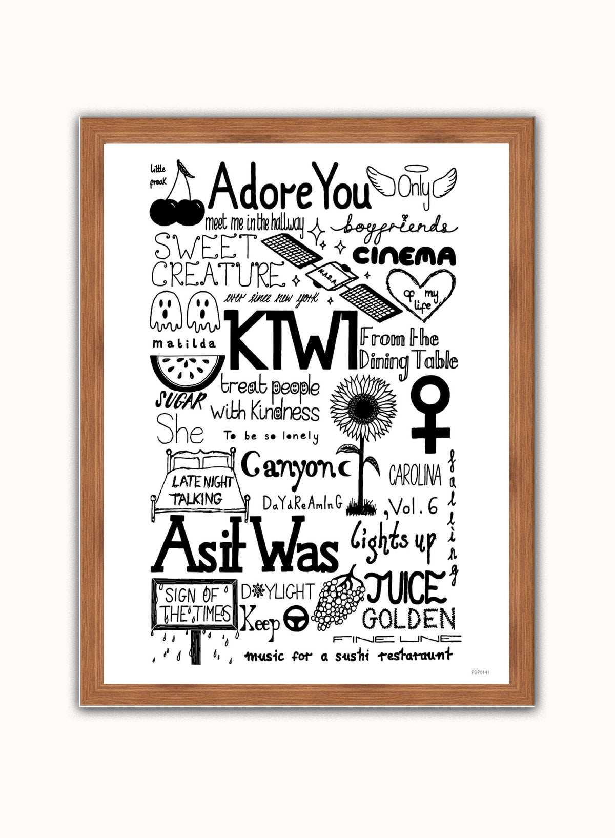 Harry Styles Lyrics Art Print
